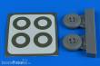 Aires 4801 - 1:48 Spitfire Mk.IX wheels (4-spoke) & paint masks for Eduard