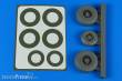 Aires 4867 - 1:48 B-26K Invader wheels & paint masks late