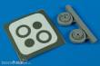 Aires 7211 - 1:72 SAAB Tunnan J/S 29 wheels & paint masks Für Heller Bausatz