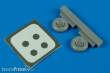 Aires 7212 - 1:72 Morane Saulnier M.S.406 wheel & maks Für Hasegawa Bausatz