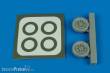 Aires 7223 - 1:72 A-1H Skyraider (NAVY) wheels für Hasegawa Bausatz