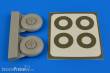 Aires 7346 - 1:72 Beaufighter wheels(five spoke)&paint mas