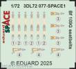 Eduard Accessories 3DL72077 - Bf 109G seatbelts SPACE