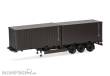Herpa 747240 - Containerauflieger 3achs mit 2 x 20ft. Container Bundeswehr