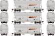Athearn ATH-3308 - HO ATH ACF 2970 Covered Hopper BNSF #405819/405834/406079 (3)