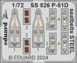 Eduard Accessories SS826 - P-51D seatbelts STEEL