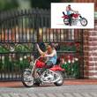 Busch 7861 - Action Set: US Motorrad mit Biker