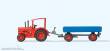 Preiser 79502 - N Hanomag-Schlepper m.Anhäng.