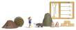 Busch 79850 - Action Set: Model mit Heugabel