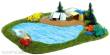 Busch 8052 - Campingplatz mit Badesee