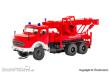 Viessmann 8052 - H0 Feuerwehr MB Rundhauber 3-achs Bergekran mit Rundumleuchten, Basis, Funktionsmodell