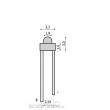 Tams Elektronik 81-30165-05 - LEDs 1,8 mm, orange, diffus farbig