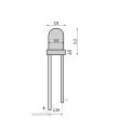 Tams Elektronik 81-30232-10 - LEDs 3 mm, mit Anschlussdrähten und Vorwiderstand, 10-24 V, warmweiß