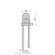Tams Elektronik 81-30242-05 - LEDs 3 mm, warmweiß, diffus weiß