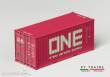 PT Trains 820030.3 - Container 20´DV ONE (BMOU1492967) (Pink)