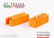 PT Trains 820807 - Set 2 x Container 20´OT DP DPRE9000918 + DPRE9002320