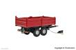 Viessmann 8214 - H0 Tandem Kipper, rot, Funktionsmodell