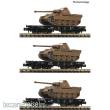 Fleischmann 845606 - 3-tlg. Set: Schwerlast-Flachwagen, DRB