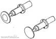 Weinert 8604 - Stangenfederpuffer mit rundem Flansch mit 4,3 mm Durchmesser