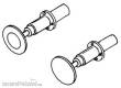 Weinert 86041 - Stangenfederpuffer mit rundem Flansch mit 5,2 mm Durchmesser