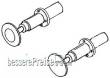Weinert 8605 - Stangenpuffer mit rundem Flansch mit 4,3 mm Durchmesser