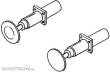 Weinert 8606 - Stangenfederpuffer mit eckigem Flansch mit 4,3 mm Durchmesser
