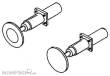 Weinert 86061 - Stangenfederpuffer mit eckigem Flansch mit 5,2 mm Durchmesser