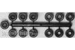 Hädl 910027 - Rädersatz Tieflader, TT