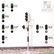MAFEN 91302 - RENFE - Hauptsignal mit 4 LEDs (Grün/Rot/Gelb/Weiss)