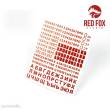 Red Fox Studio RFSQS-35015 - 3D Resin Foundry Numeral & Letters for USSR AFVs vol. 01