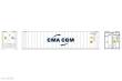 Herpa 960267 - 40ft HC Reefer Cont.CMA-CGM