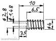Weinert 96503 - Modul 0,4 Messing-Schnecke4,0 DurchmesserBohrung 1,48 mm