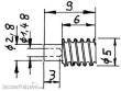 Weinert 96505 - Modul 0,4 Messing-Schnecke5,0 DurchmesserBohrung 1,48 mm