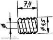 Weinert 9651 - Modul 0,4 Kunststoff-SchneckeBohrung 1,48 mm