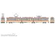 Tomytec 970393 - Tram-System, Hiroshima Tram Serie 3000, Nr. 3003