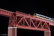 Tomytec 972663 - Fachwerkbrücke, 280 mm, rot, mit Brückenträger