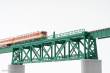 Tomytec 972670 - Fachwerkbrücke, 280 mm, Grün, mit Brückenträger