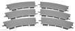 Tomytec 973190 - Bus-System, 6 Kurven, 30°, r 177 mm