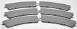 Tomytec 973191 - Bus-System, 6 Kurven, 30°, r 214 mm