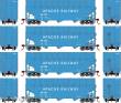 Athearn 75001291 - 40´ Woodchip Hopper Apache Railway 4-Wagen APA #1215 / 1222 / 1238 / 1241