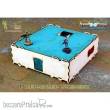 Bandua BAI000050 - Prepainted Modular Building (White & Turquoise)