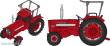 REE Modeles CB-178 - Traktor mit Überrollbügel HI 624 Mc-Cormick INTERNATIONAL