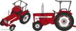 REE Modeles CB-180 - Traktor mit Überrollbüge HI 654 Mc-Cormick INTERNATIONAL