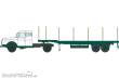 REE Modeles CB-191 - Camion Willeme Tracteur couchette + Remorque à ridelles transport de bois