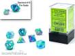Chessex CHX20546 - Festive® Mini-Polyhedral Waterlily™/white 7-Die set