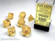 Chessex Würfel CHX23072 - Yellow w/white Translucent Polyhedral 7-Die Sets