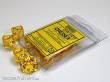 Chessex Würfel CHX23272 - Yellow w/white translucent Ten d10 Sets