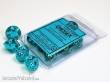 Chessex Würfel CHX23285 - Teal w/white translucent Ten d10 Sets