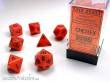 Chessex Würfel CHX25403 - Orange w/black Opaque Polyhedral 7-Die Sets