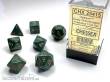 Chessex Würfel CHX25415 - Dusty Green w/gold Opaque Polyhedral 7-Die Sets